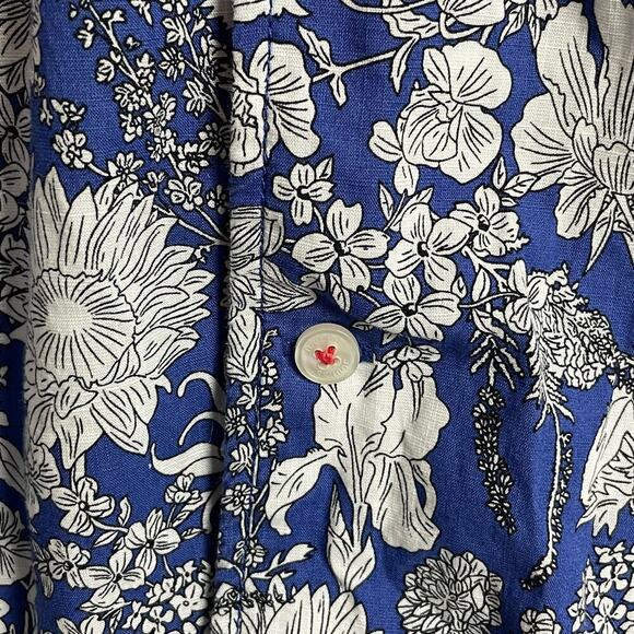 Joules Time to Unwind Men's Shirt Short Sleeves Button Up Blue White Floral XXL - Picture 5 of 8